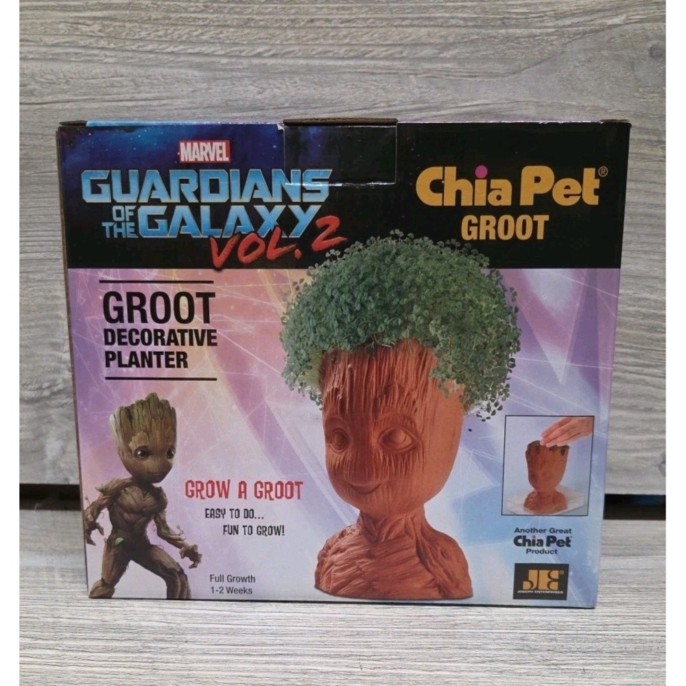 NIB Chia Pet Groot Marvel Guardians of the Galaxy Vol 2 Decorative Planter B3